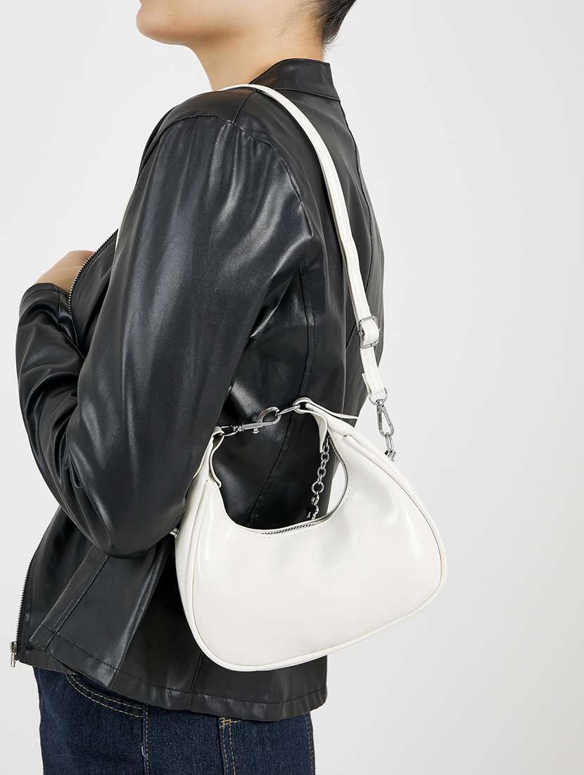 women white solid handbag - 22176765 -  Standard Image - 4