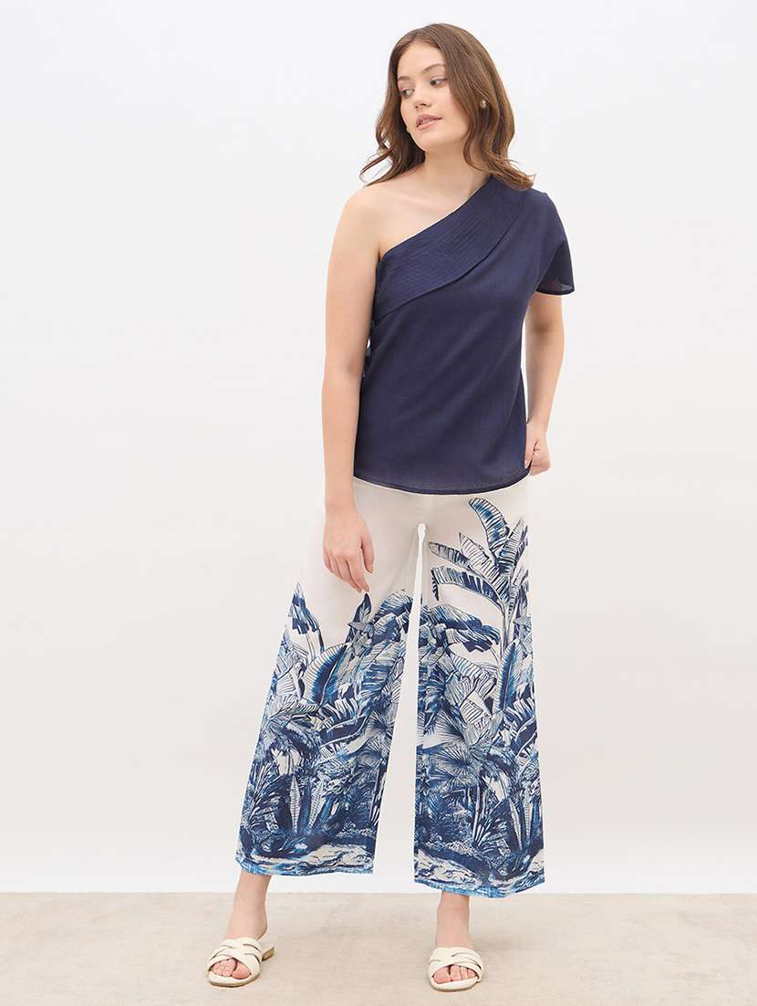 women printed top and trouser co-ord set - 22176790 -  Standard Image - 1