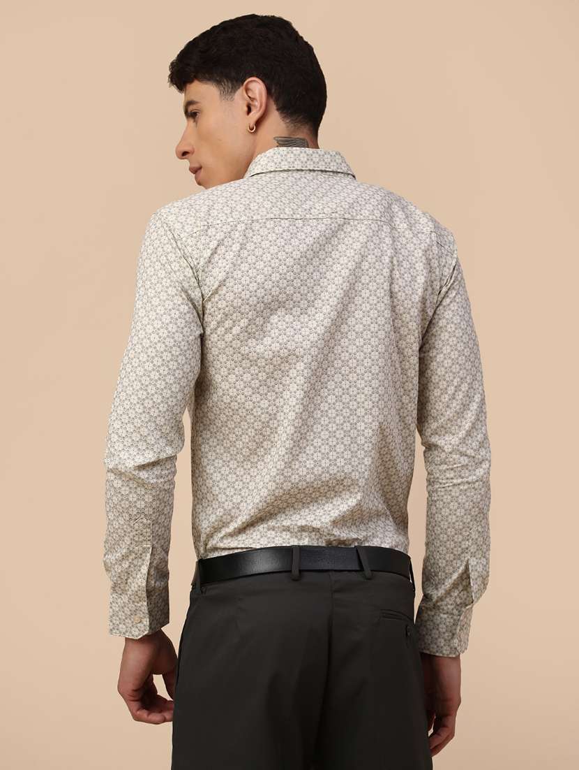 beige cotton formal shirt - 22176857 -  Standard Image - 4