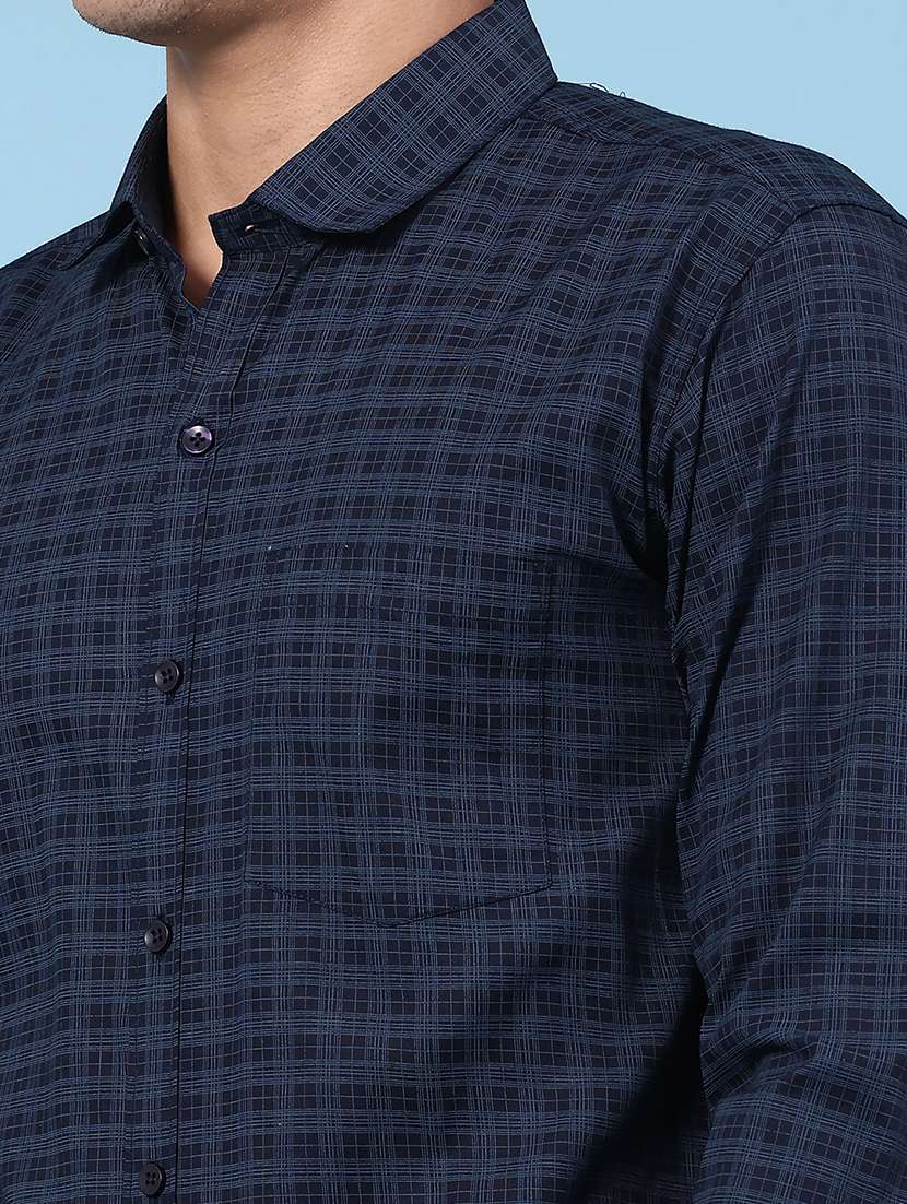 blue cotton formal shirt - 22176858 -  Standard Image - 1