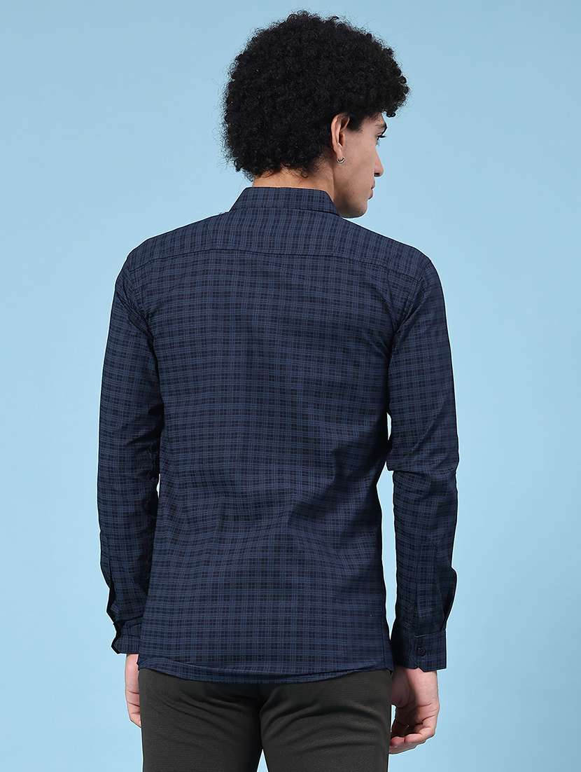 blue cotton formal shirt - 22176858 -  Standard Image - 4