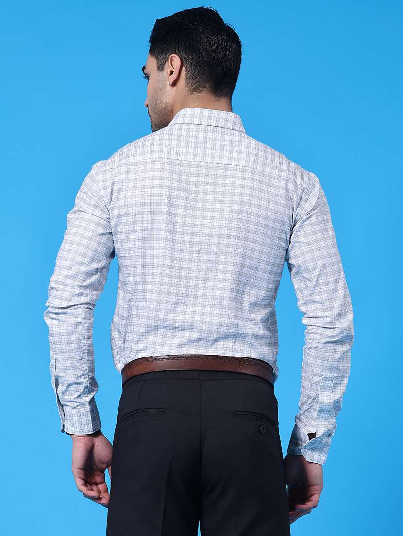 blue cotton formal shirt - 22176859 -  Standard Image - 4