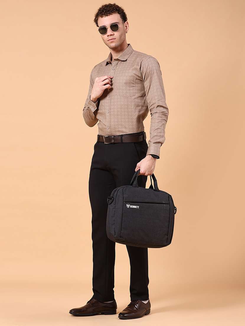 men printed long sleeve slim fit formal shirt - 22176860 -  Standard Image - 4