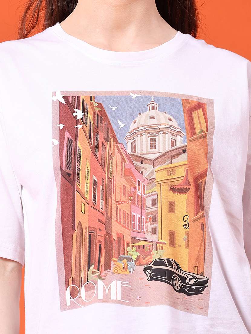 women printed short sleeve t-shirt - 22176864 -  Standard Image - 1