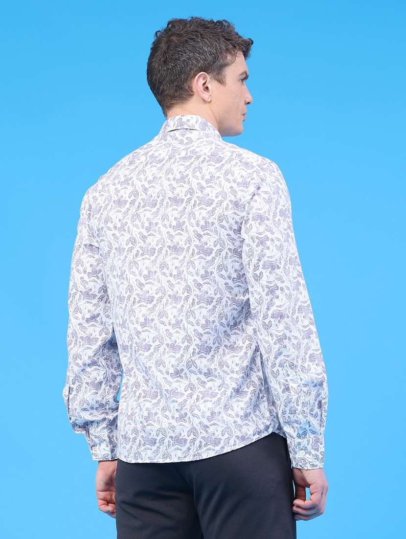 men printed long sleeve regular fit casual shirt - 22176878 -  Standard Image - 4