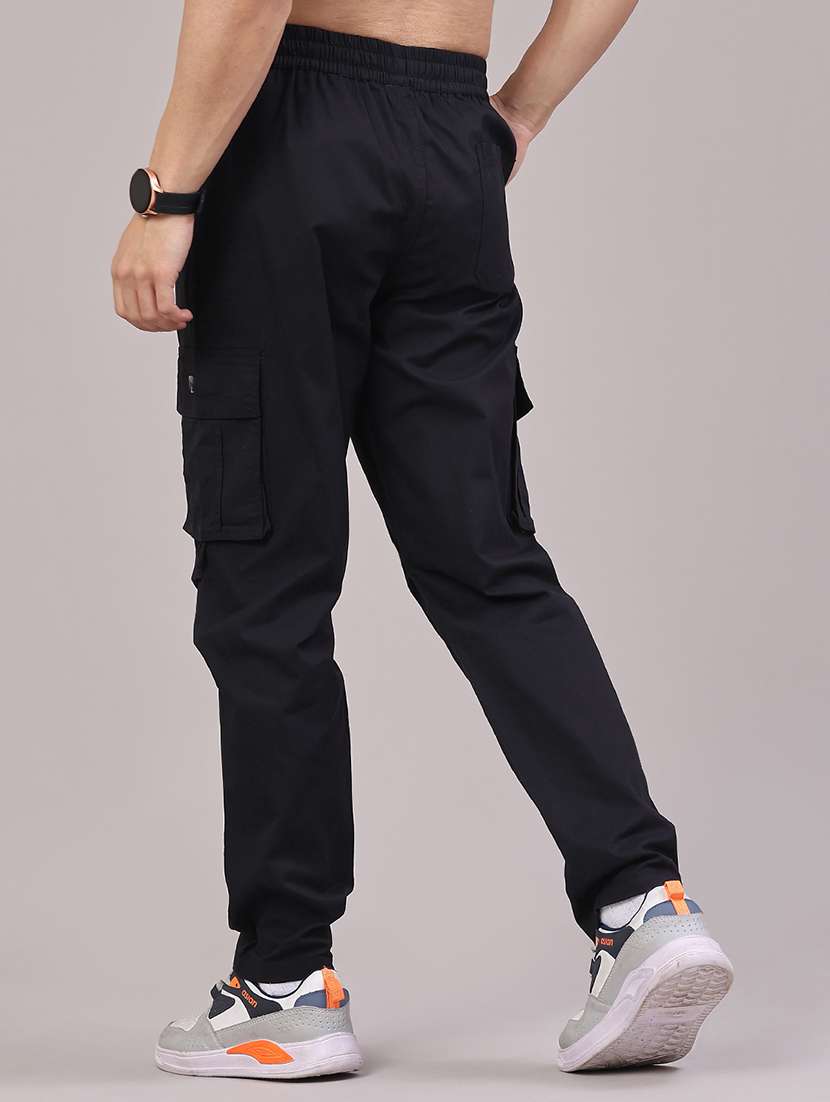 men solid mid rise regular fit cargo  - 22176891 -  Standard Image - 4