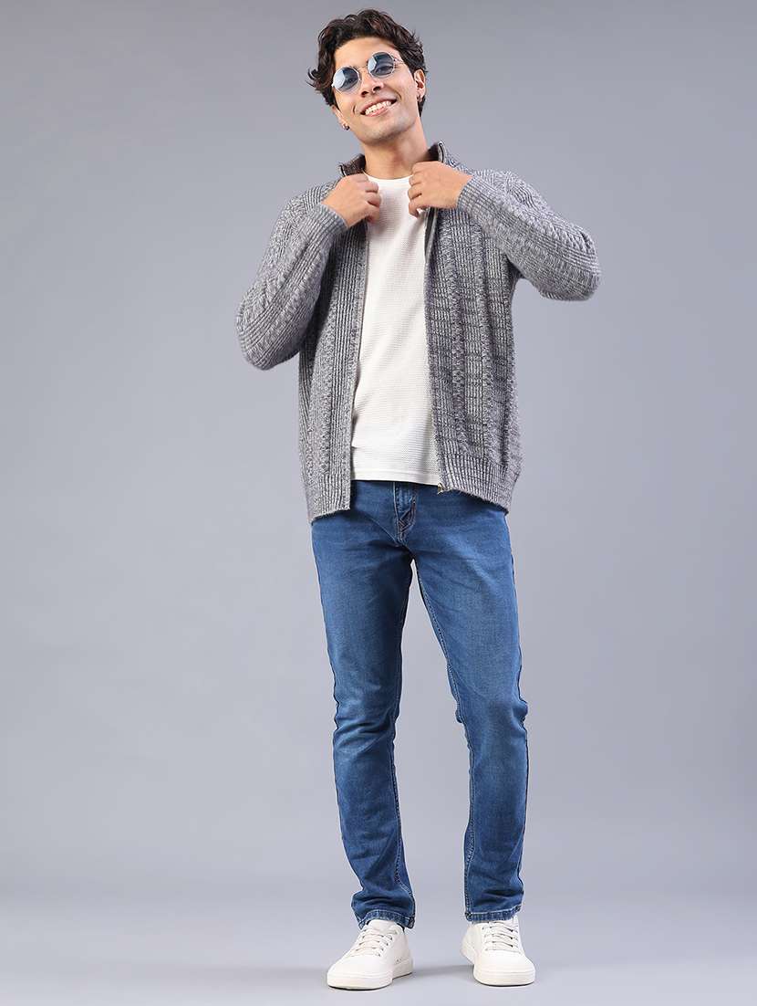 men self design long sleeve regular fit cardigan - 22176911 -  Standard Image - 4
