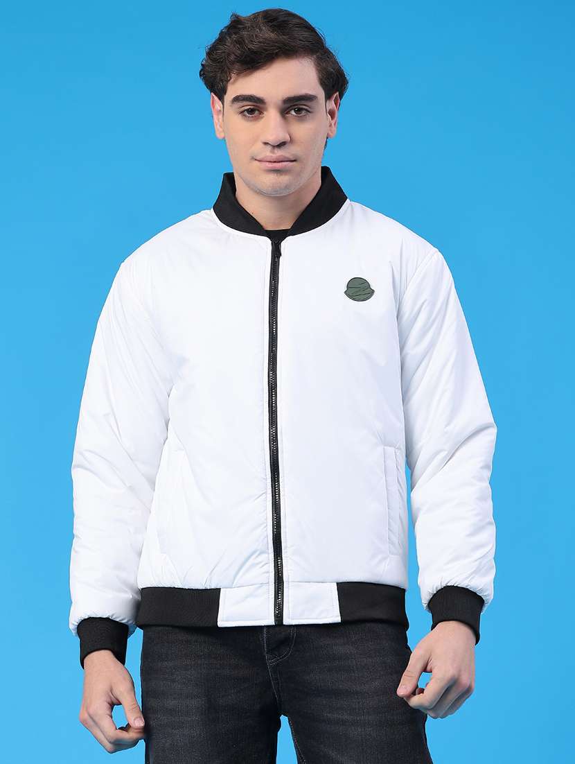 men solid long sleeve bomber jacket - 22176918 -  Standard Image - 1