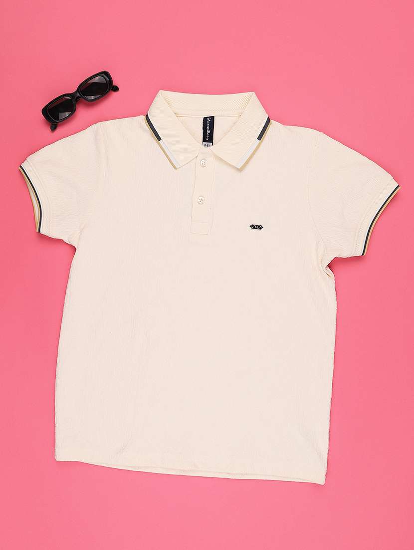 beige cotton plain tee - 22176946 -  Standard Image - 1