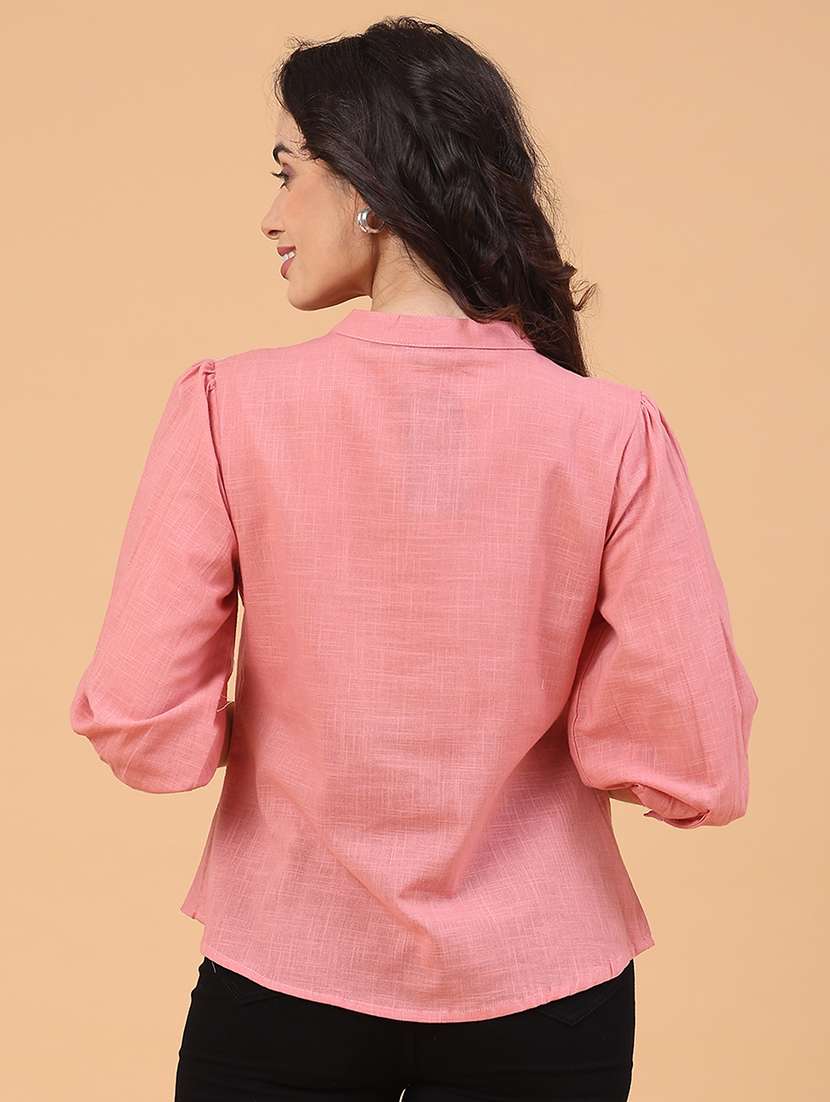 Women Embroidered Three Quarter Sleeves Regular Top - 22176973 -  Standard Image - 4