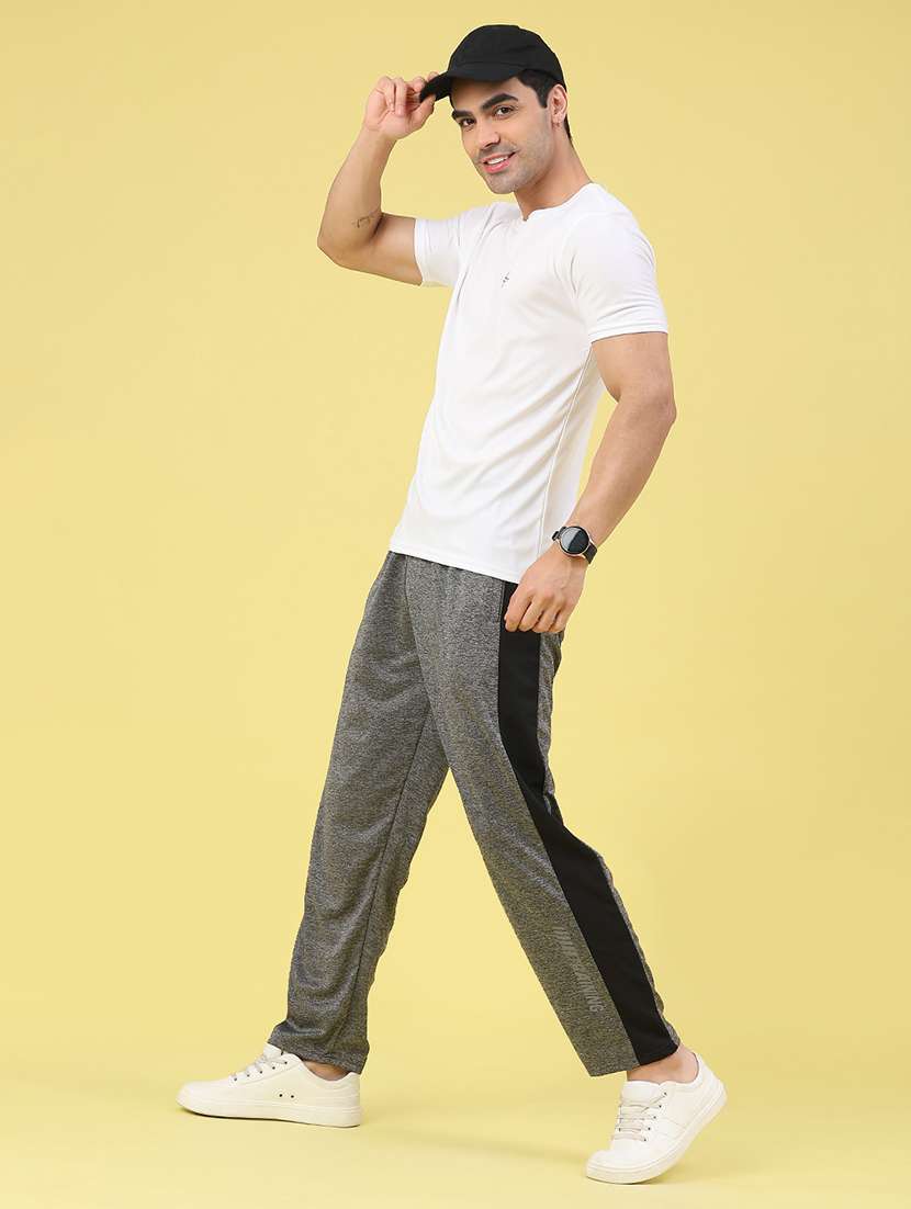 men side taped mid rise full length track pant - 22176991 -  Standard Image - 4
