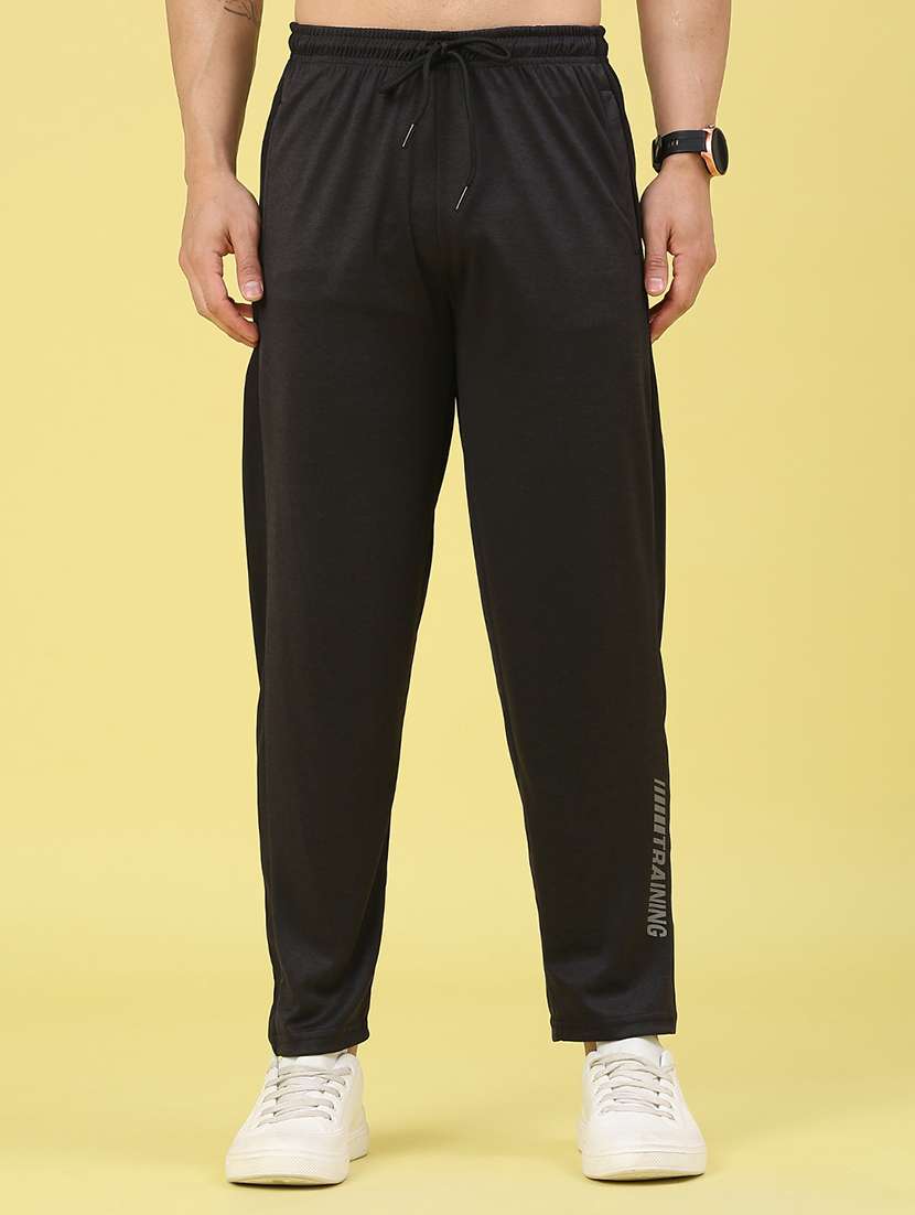 men side taped mid rise full length track pant