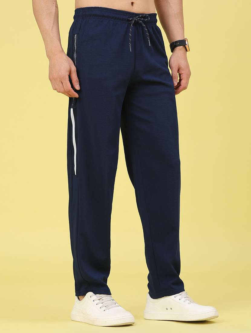 men side striped mid rise full length track pant - 22176994 -  Standard Image - 1