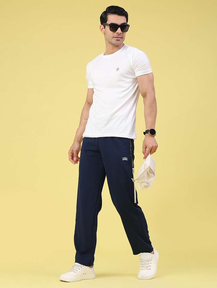 men side striped mid rise full length track pant - 22176994 -  Standard Image - 4