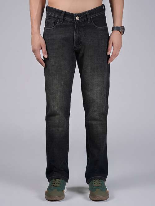 men solid mid rise straight fit jean - 22177029 -  Standard Image - 0