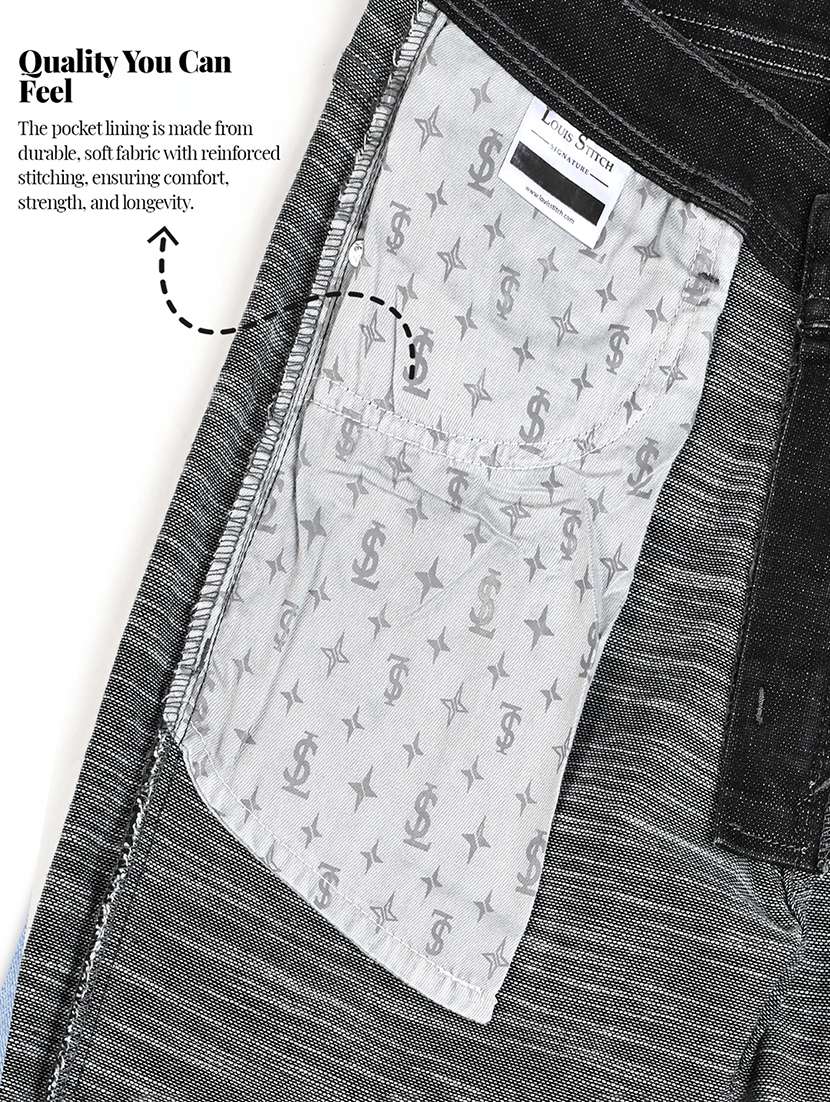 men solid mid rise straight fit jean - 22177029 -  Standard Image - 4