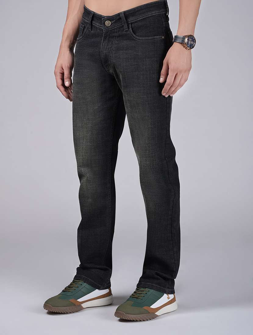 men solid mid rise straight fit jean - 22177029 -  Standard Image - 4