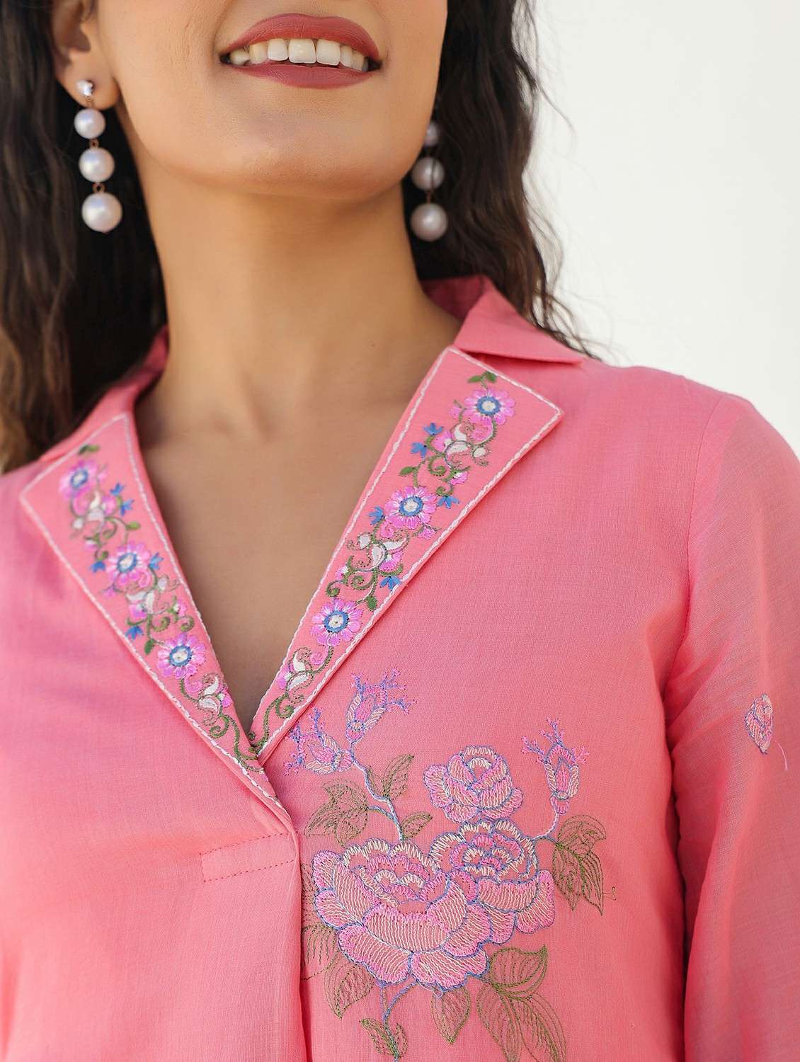 women three quarter sleeve regular fit ethnic co-ord set - 22177030 -  Standard Image - 4