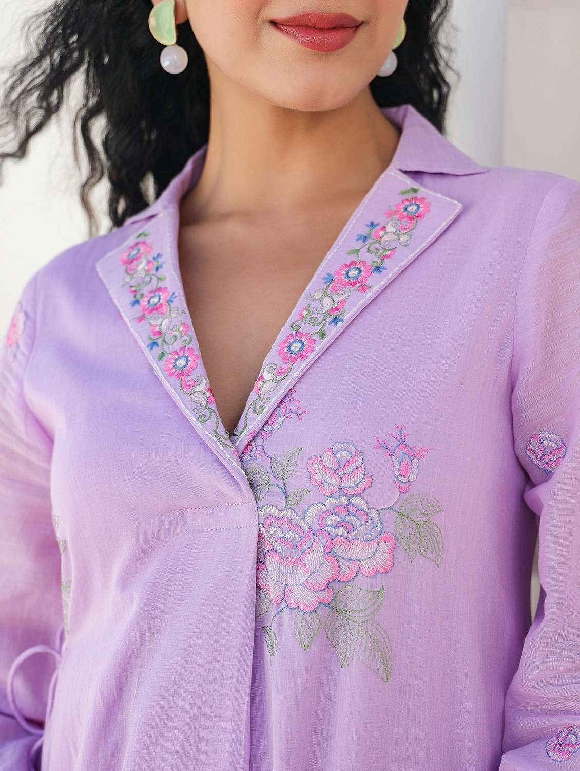 women three quarter sleeve regular fit ethnic co-ord set - 22177031 -  Standard Image - 4