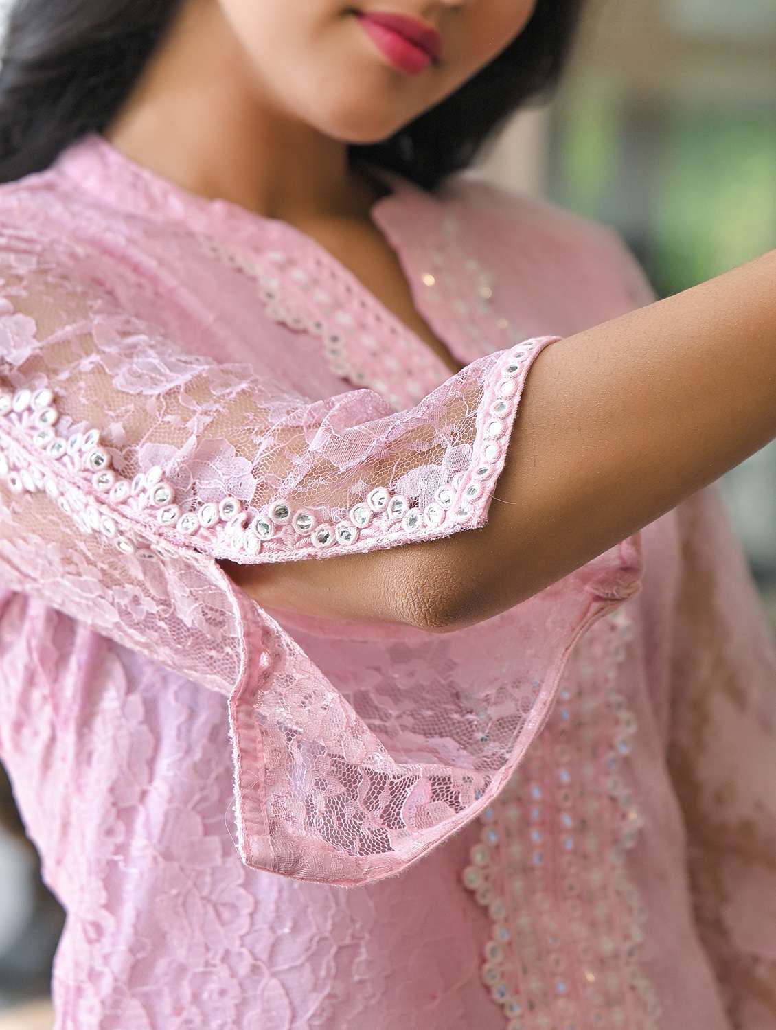 women self design three quarter sleeve ethnic co-ord set - 22177066 -  Standard Image - 6