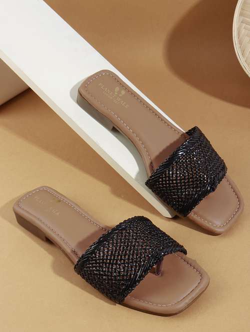 women black slip on sandal - 22177073 -  Standard Image - 0