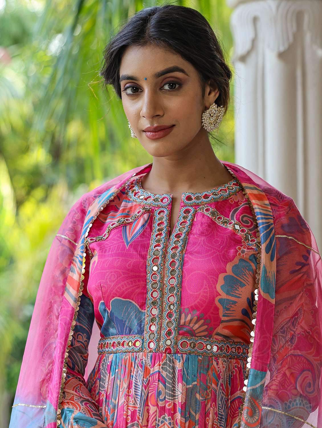 women printed long sleeve kurta with dupatta set - 22177080 -  Standard Image - 4