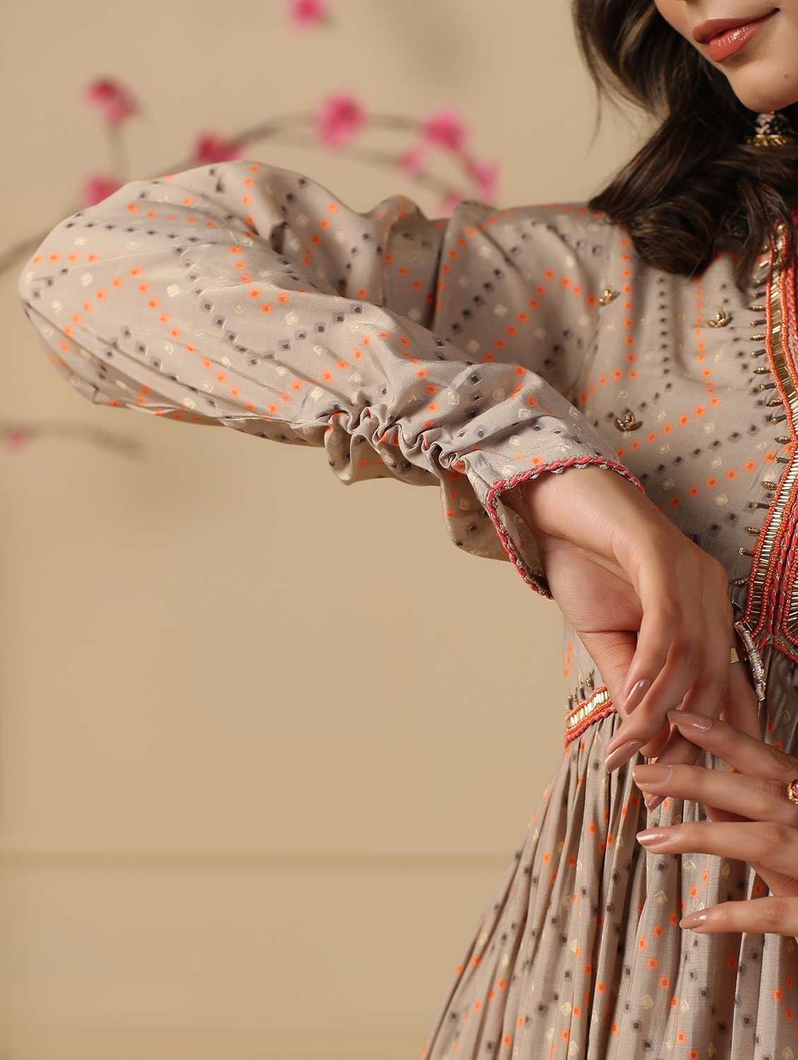 women printed long sleeve kurta with dupatta set - 22177082 -  Standard Image - 6