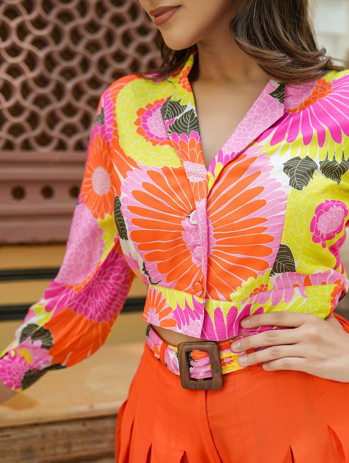 women printed long sleeve ethnic co-ord set - 22177092 -  Standard Image - 6