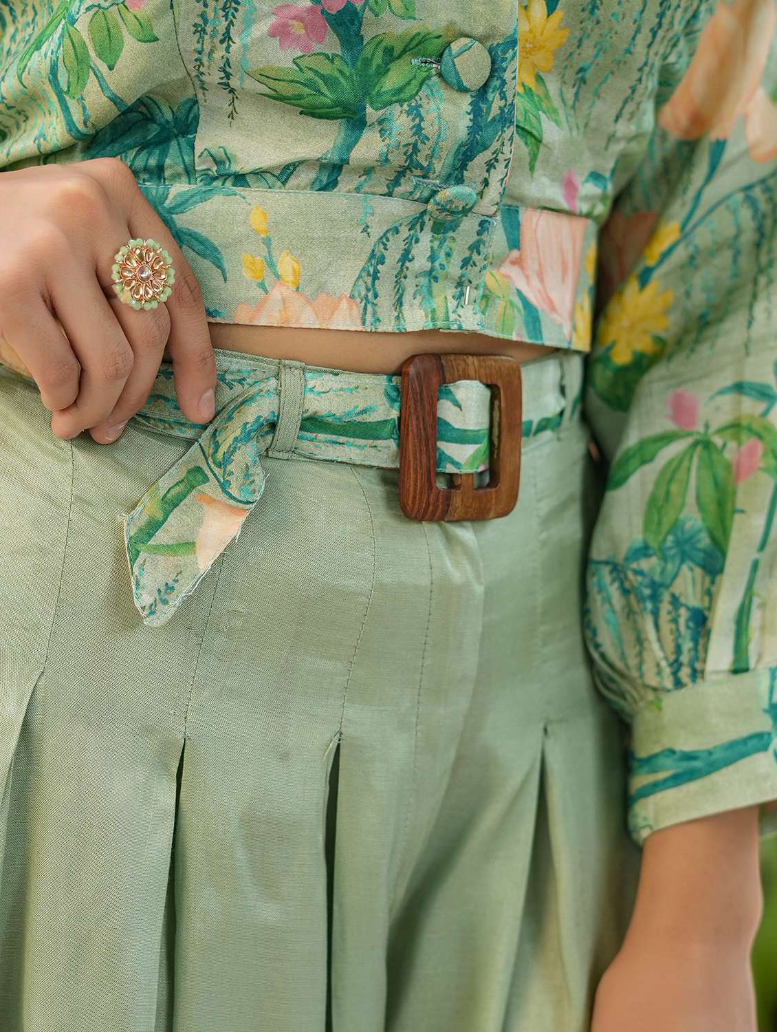 women printed long sleeve ethnic co-ord set - 22177093 -  Standard Image - 6