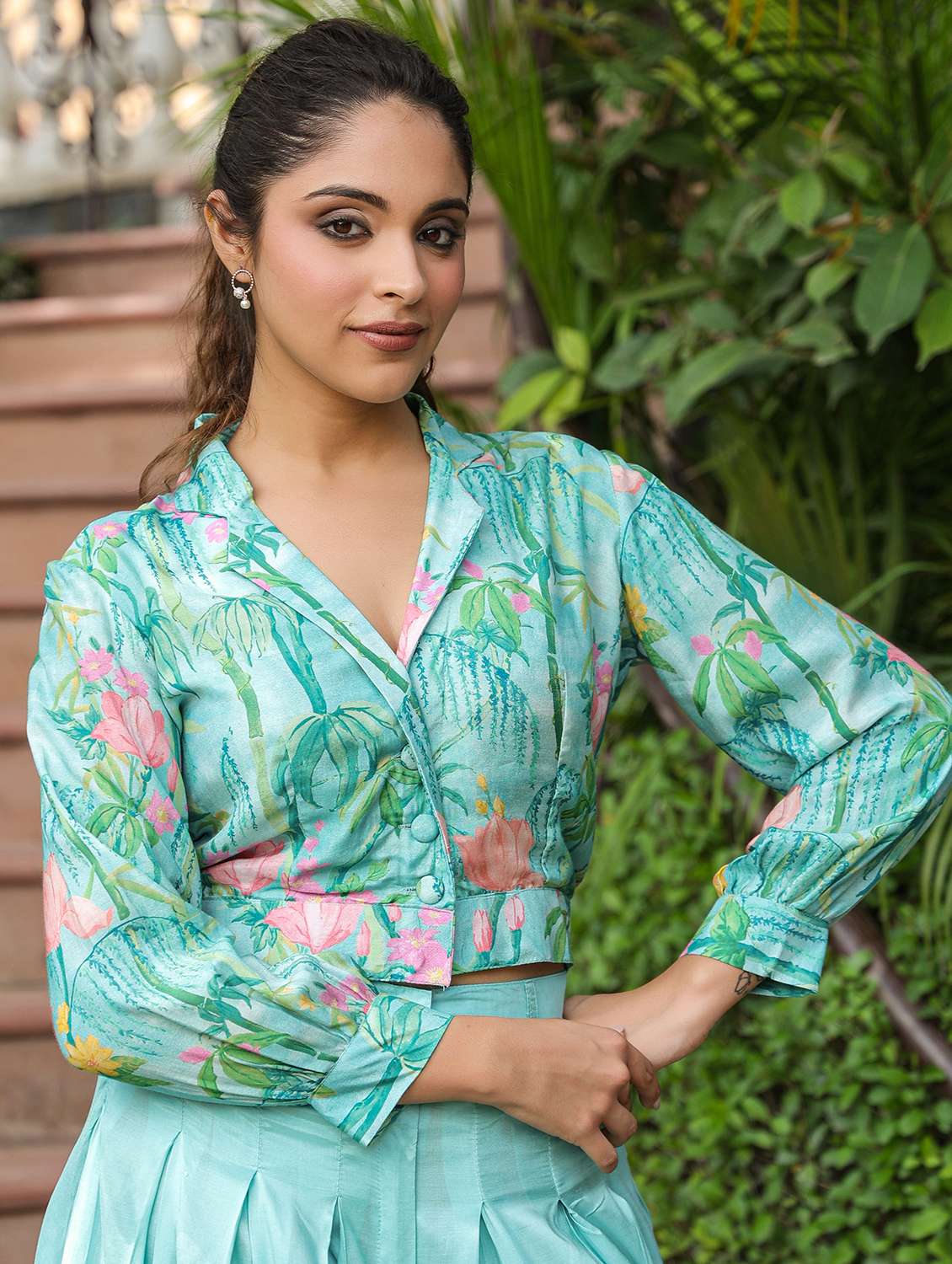 light blue cotton coord set - 22177094 -  Standard Image - 6