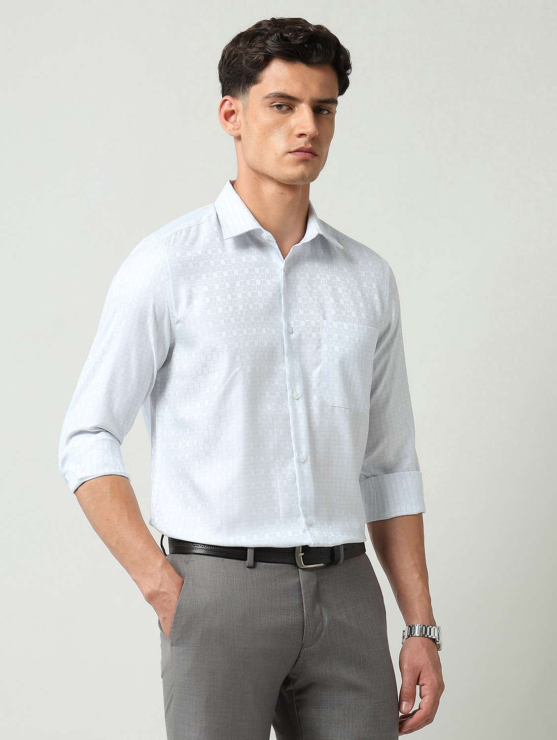 men collared long sleeve formal shirt - 22177109 -  Standard Image - 1