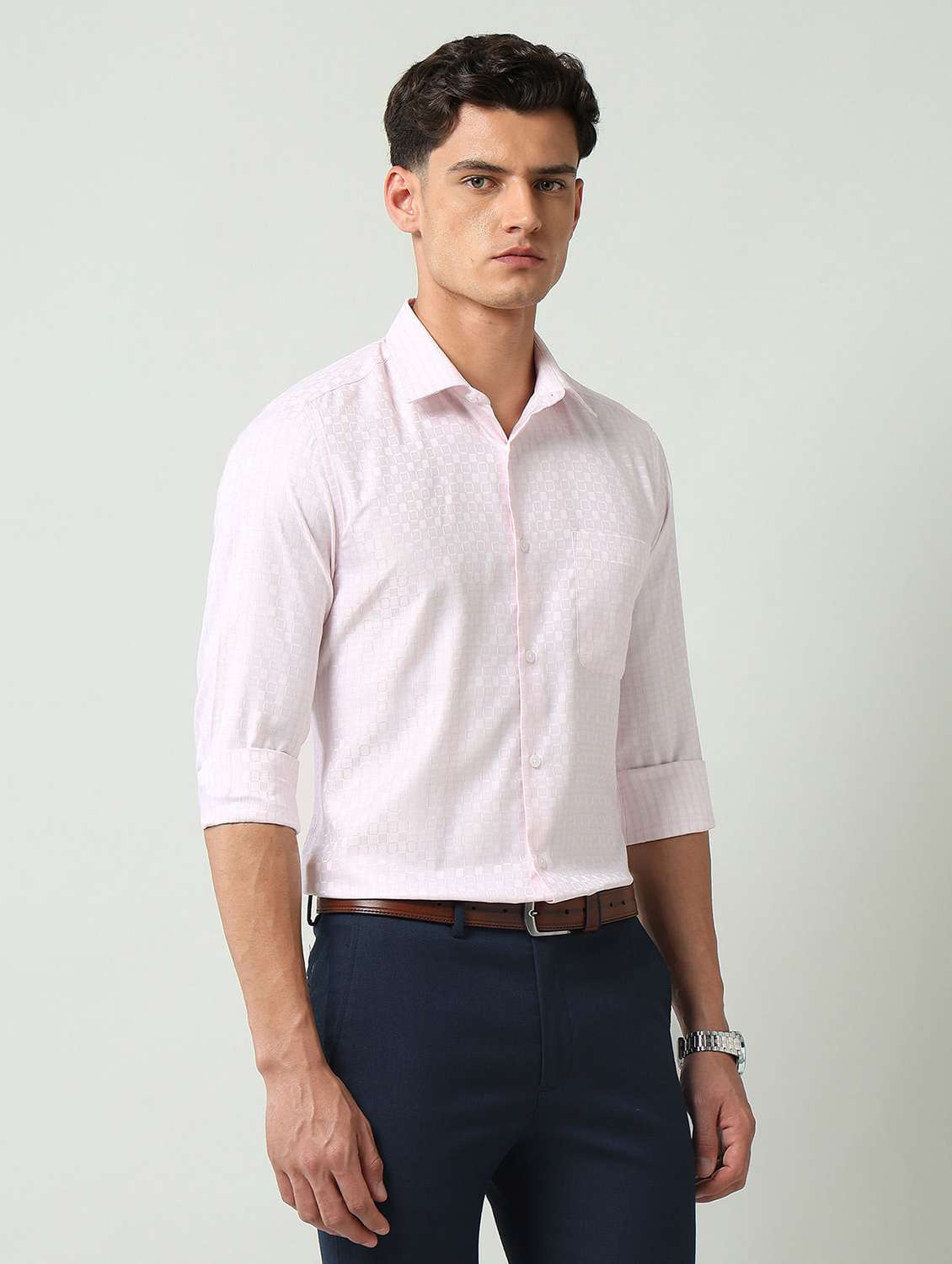 men collared long sleeve formal shirt - 22177110 -  Standard Image - 1