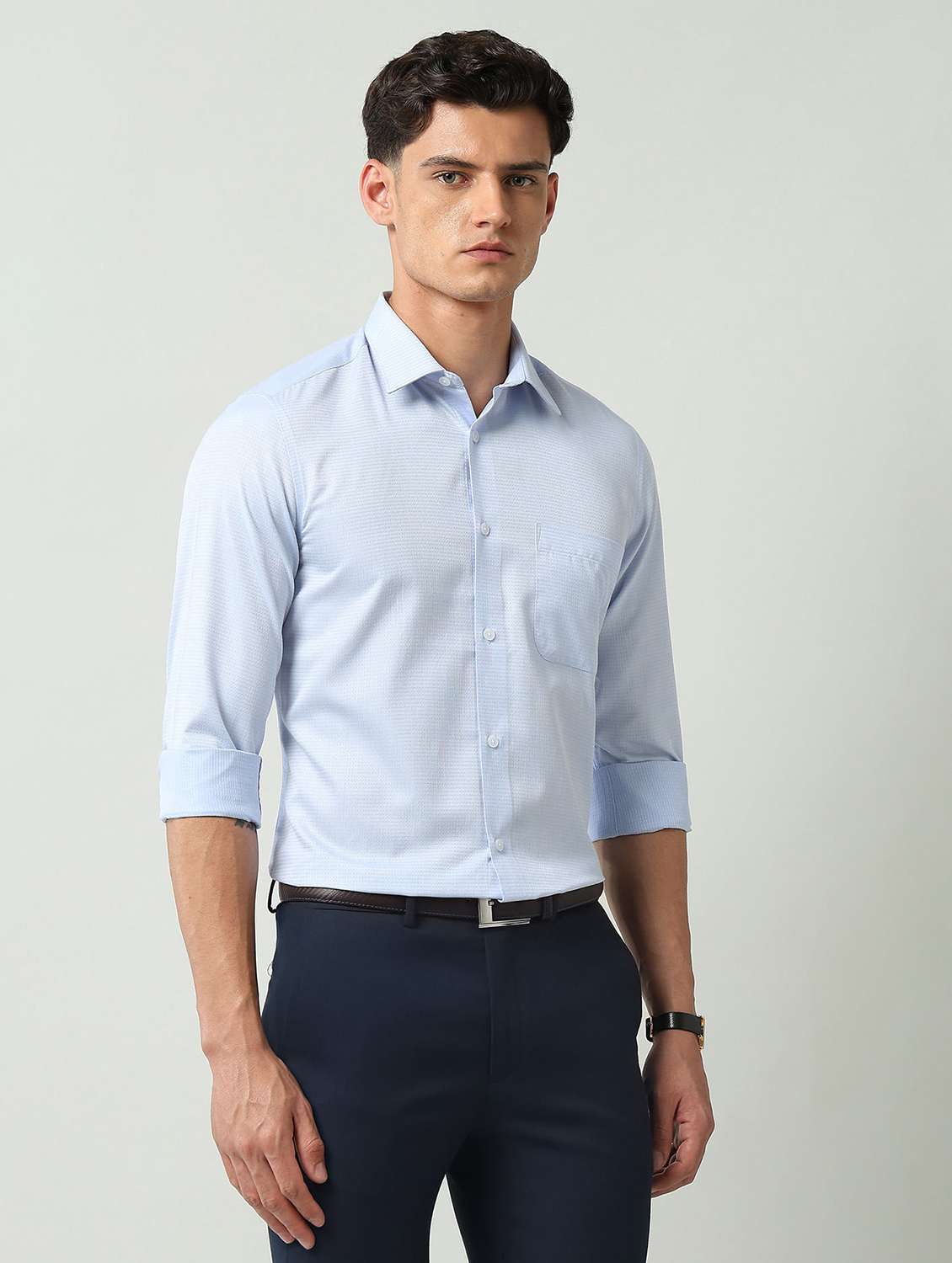 men collared long sleeve formal shirt - 22177112 -  Standard Image - 1