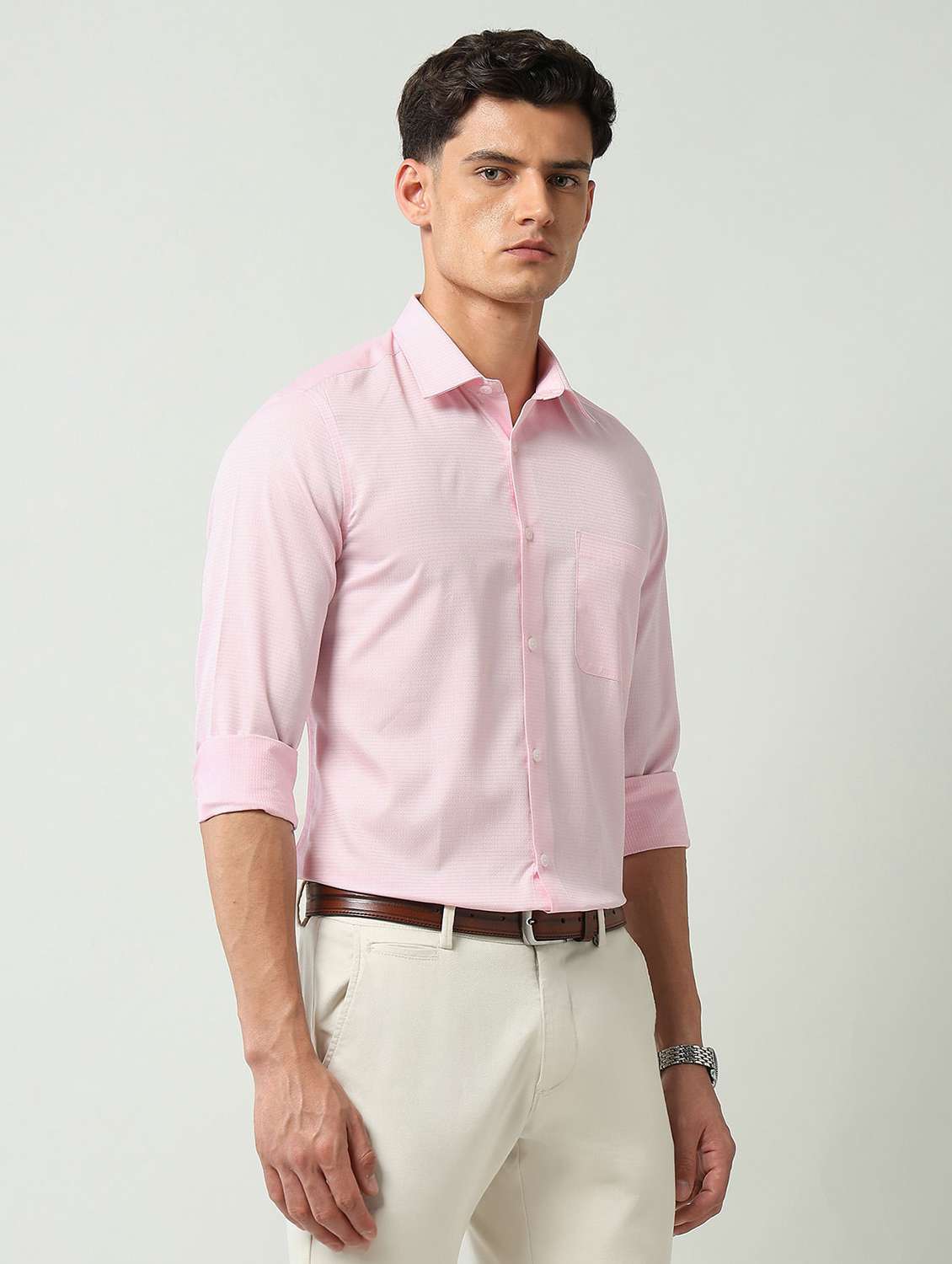 men collared long sleeve formal shirt - 22177114 -  Standard Image - 1