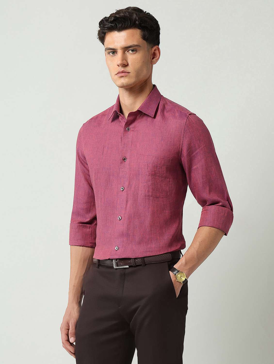 men collared long sleeve formal shirt - 22177118 -  Standard Image - 1