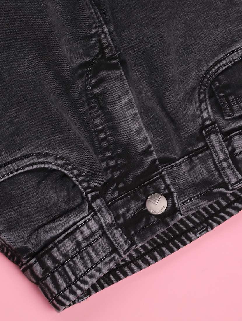 boys solid mid rise denim cargo - 22177208 -  Standard Image - 4