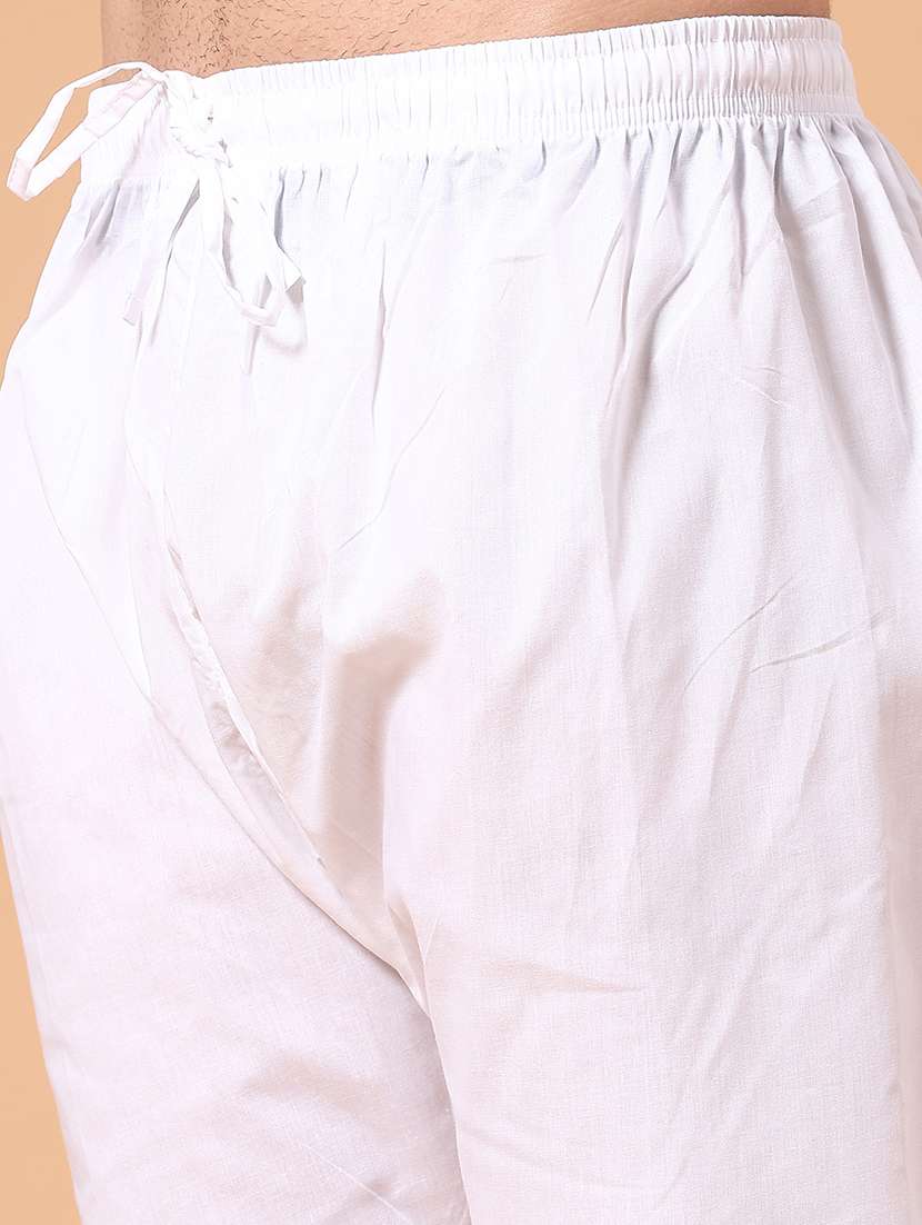 men solid mandarin neck kurta pyjama set - 22177216 -  Standard Image - 4