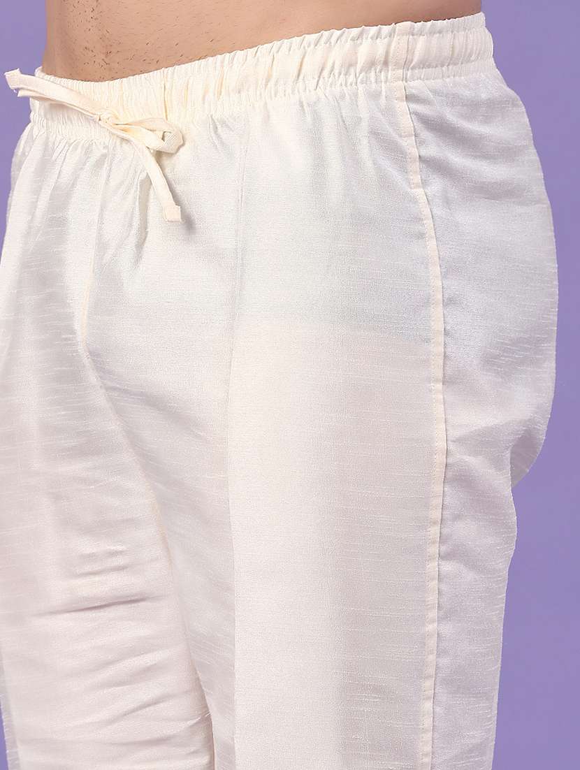 Beige Kurta Pyjama With Jacket Ethnic Wear Set - 22177221 -  Standard Image - 4