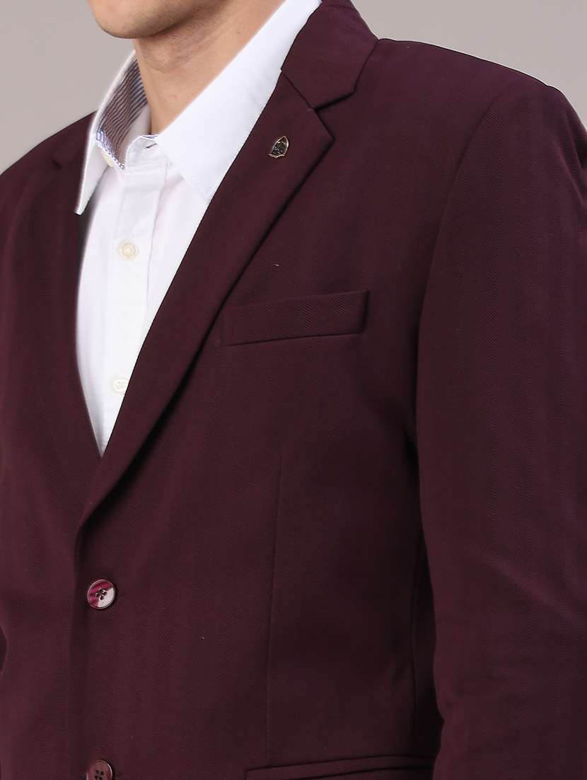 men solid lapel collar single breasted casual blazer - 22177223 -  Standard Image - 4