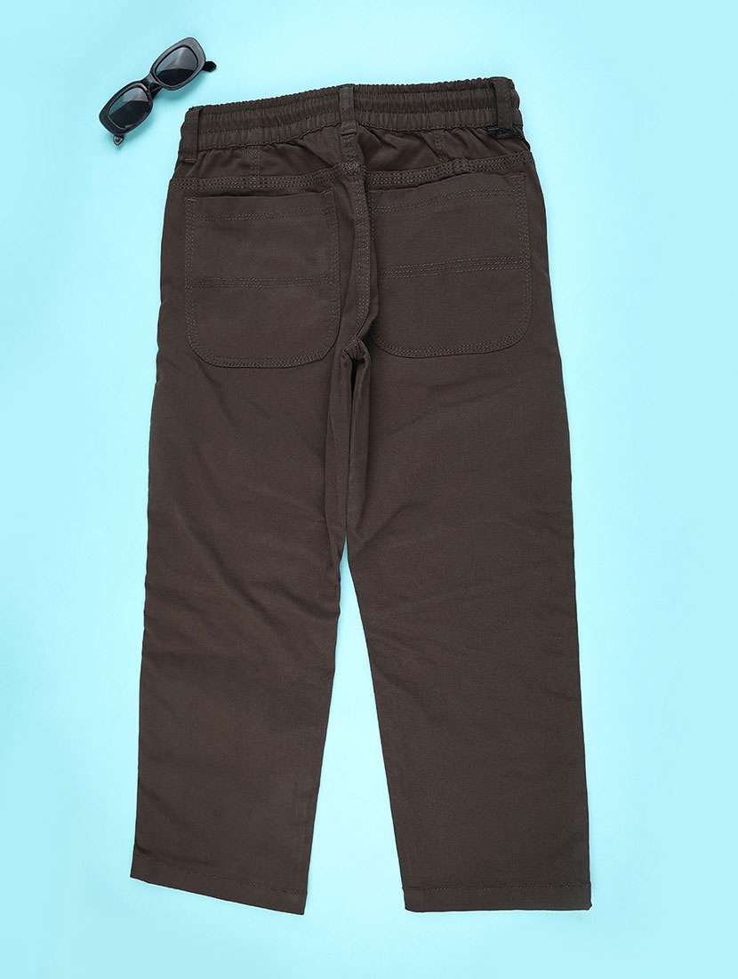 boys solid mid rise regular fit cargo - 22177237 -  Standard Image - 1