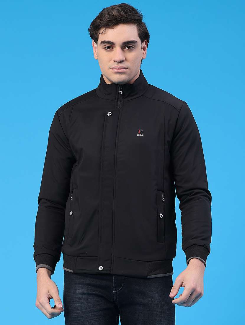 men solid long sleeve insulator bomber jacket - 22177276 -  Standard Image - 1