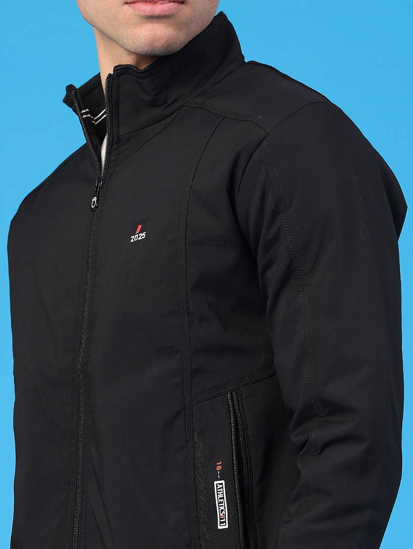 men solid long sleeve insulator bomber jacket - 22177281 -  Standard Image - 4