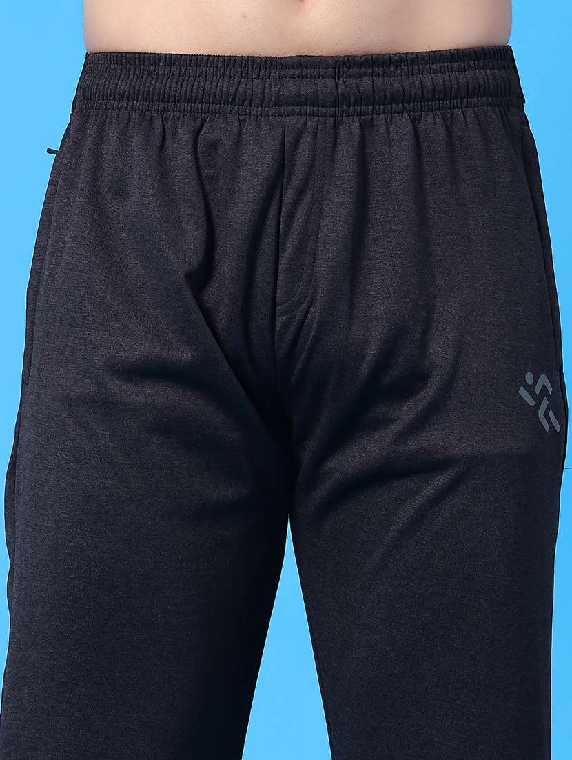 men black polyester  full length track pant - 22177329 -  Standard Image - 1
