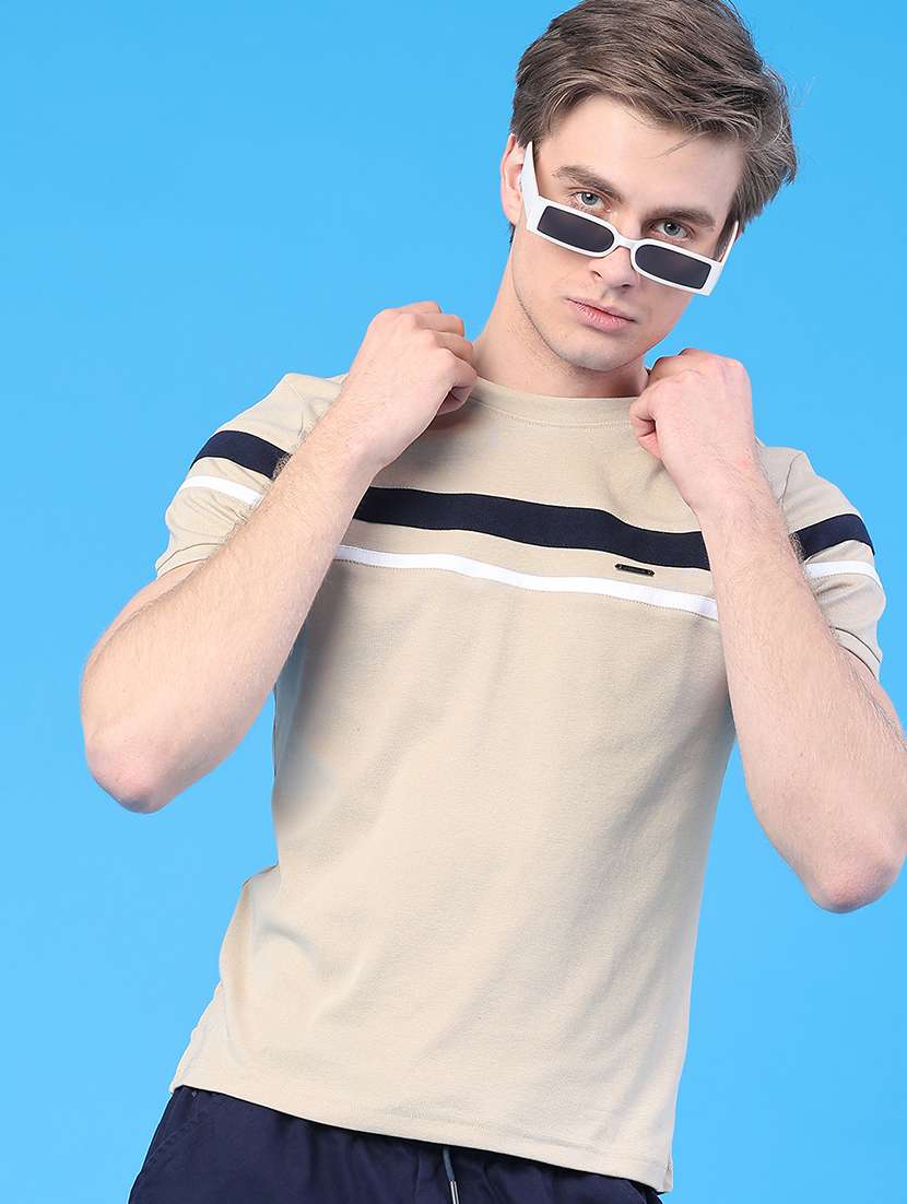 men striped short sleeve slim fit t-shirt - 22177349 -  Standard Image - 1