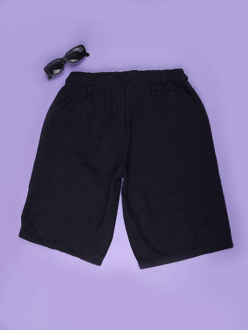 boys solid mid rise shorts - 22177522 -  Standard Image - 1