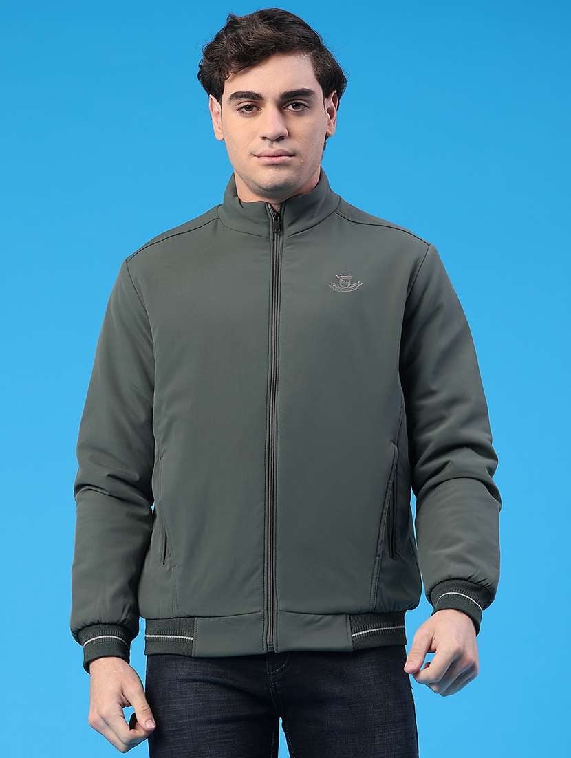 men solid long sleeve insulator bomber jacket - 22177645 -  Standard Image - 1