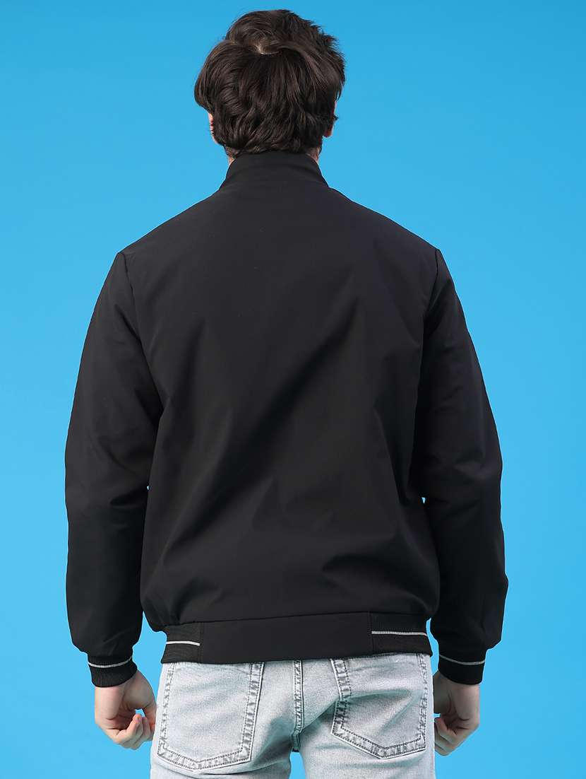 men solid long sleeve insulator bomber jacket - 22177646 -  Standard Image - 4