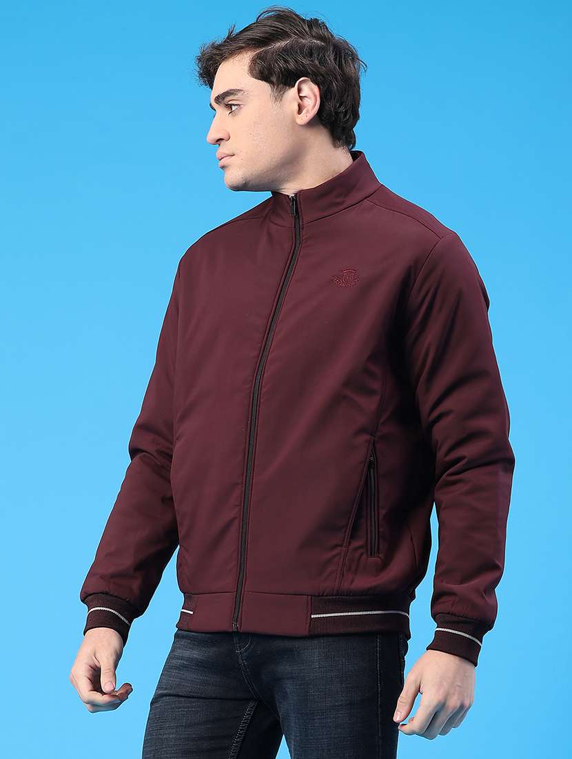 men solid long sleeve insulator bomber jacket - 22177647 -  Standard Image - 1
