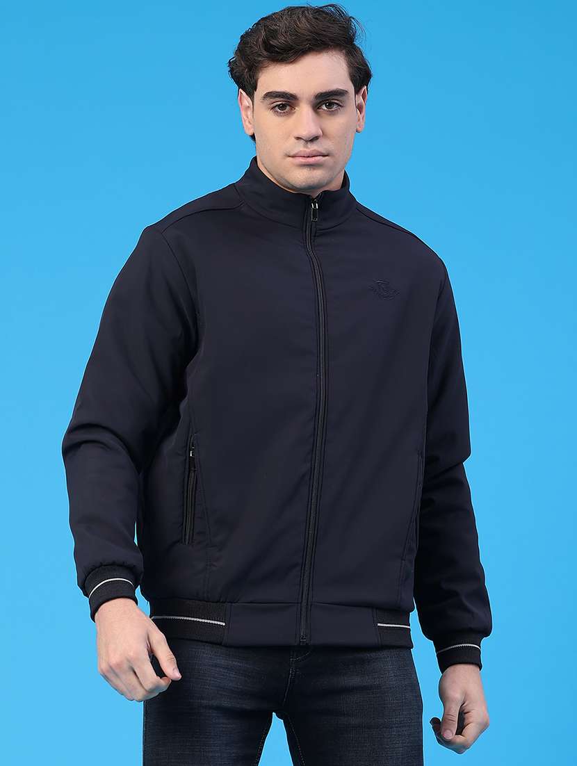 men solid long sleeve insulator bomber jacket - 22177649 -  Standard Image - 1