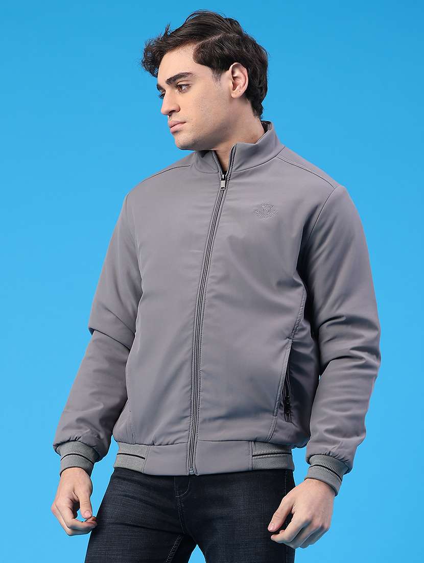 men solid long sleeve insulator bomber jacket - 22177650 -  Standard Image - 1